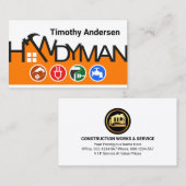 Zuhause Hammer Handyman Signage Visitenkarte (Vorne/Hinten)