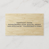 Zuhause-Hammer-Logo | Visitenkarte für Holzkörner (Rückseite)