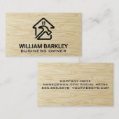 Zuhause-Hammer-Logo | Visitenkarte für Holzkörner (Vorne/Hinten)