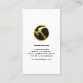 Zuhause Hammer Motif Handyman Visitenkarte (Rückseite)