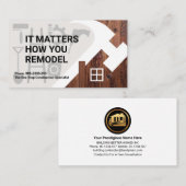 Zuhause Hammer Silhouette Construction Tools Visitenkarte (Vorne/Hinten)