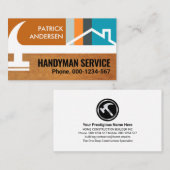 Zuhause Hammer - Vertikale Linien Visitenkarte (Vorne/Hinten)
