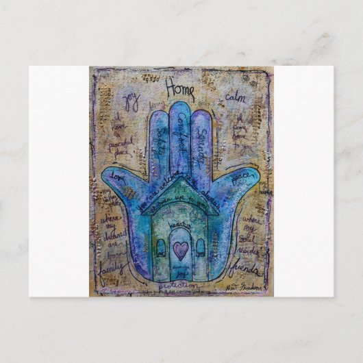 Zuhause Hamsa Postkarte (Vorderseite)