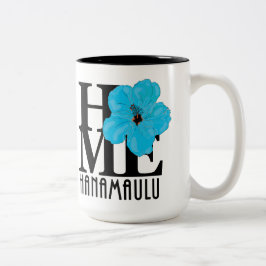 ZUHAUSE Hanamaulu Hawaii Blue Hibiskus 15oz Zweifarbige Tasse