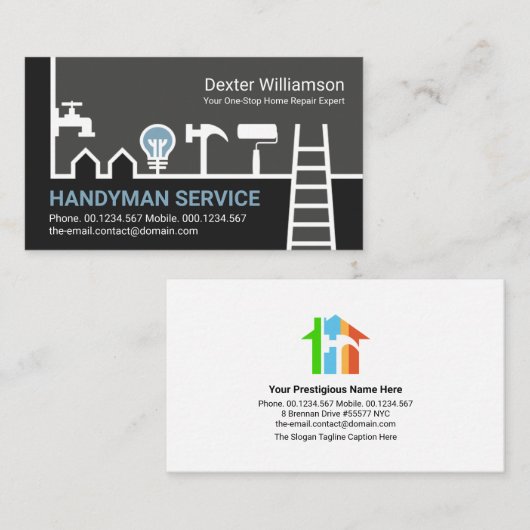 Zuhause Handyman Border Construction Builder  Visitenkarte (Vorne/Hinten)