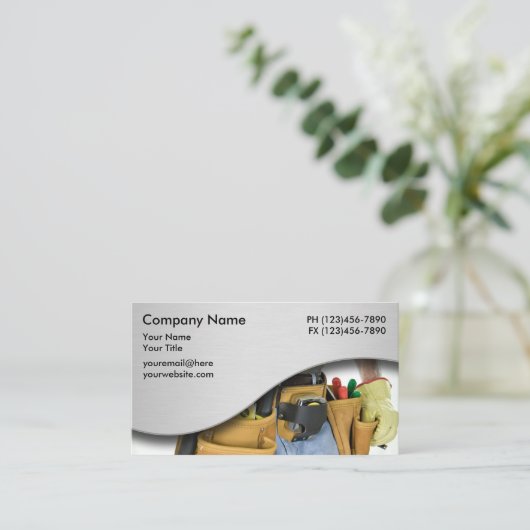 Zuhause Handyman Design Visitenkarte (Stehend Vorderseite)