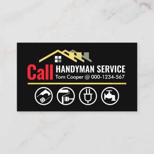 Zuhause Handyman Services aufrufen Visitenkarte (Vorderseite)