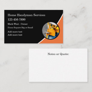 Zuhause Handyman Services Modern Visitenkarte
