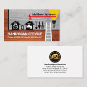 Zuhause Handyman Tools Border On Wood Visitenkarte (Vorne/Hinten)