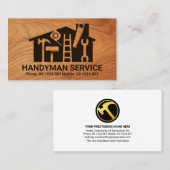 Zuhause Handyman Tools Wood Grain Carpenter Visitenkarte (Vorne/Hinten)