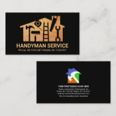 Zuhause Handyman Tools Wood Grain Visitenkarte (Vorne/Hinten)