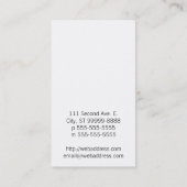 Zuhause/Haus/Tango Visitenkarte (Rückseite)