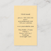 Zuhause Haustier Sitzen Niedlich Happy Cat Faces G Visitenkarte (Rückseite)