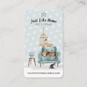 Zuhause Haustiere Sitzende Hunde und Katzen Schlaf Visitenkarte (Vorderseite)