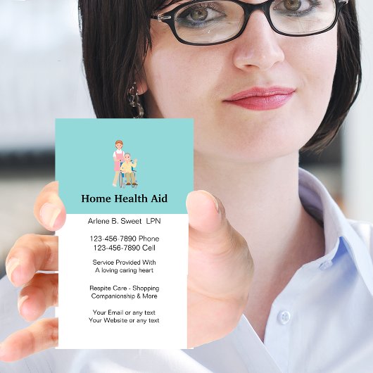 Zuhause Health Aid Business Cards Visitenkarte