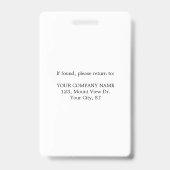 Zuhause Health Aid-Logo-Foto Ausweis (Rückseite)