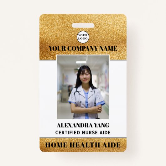 Zuhause Health Aid-Logo-Foto Ausweis (Vorderseite)