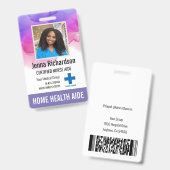 Zuhause Health Aide / Certified Nurse Aide Foto ID Ausweis (Vorder- & Rückseite)