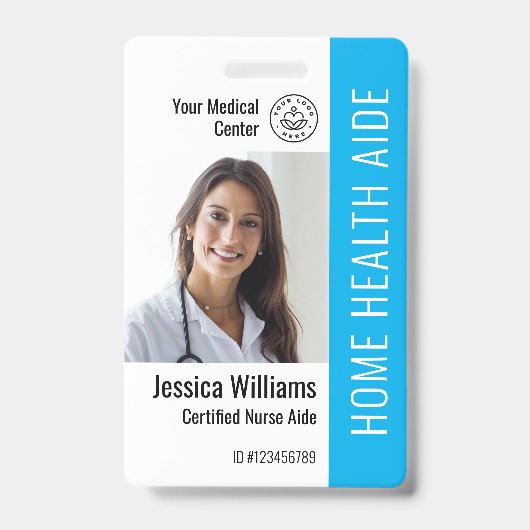 Zuhause Health Aide Certified Nurse Aide Foto ID Ausweis (Front)