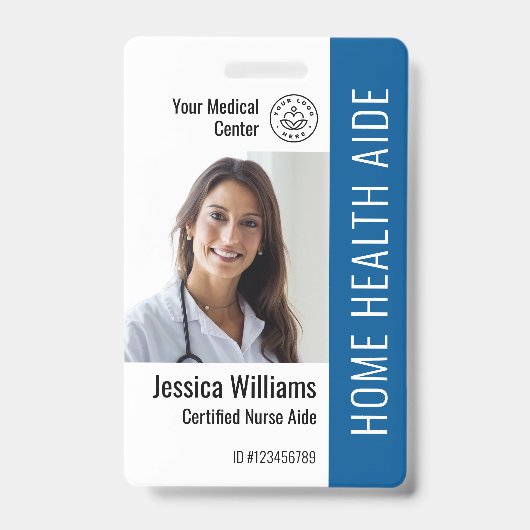 Zuhause Health Aide Certified Nurse Aide Foto ID Ausweis (Front)