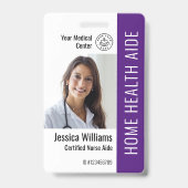 Zuhause Health Aide Certified Nurse Aide Foto ID Ausweis (Front)