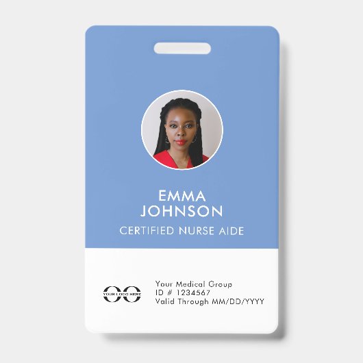 Zuhause Health Aide Certified Nurse Aide Foto ID Ausweis (Vorderseite)