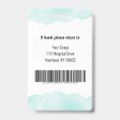 Zuhause Health Aide Certified Nurse Aide Foto ID Ausweis (Rückseite)