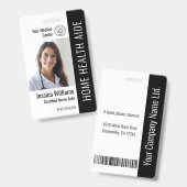 Zuhause Health Aide Certified Nurse Aide Foto ID Ausweis (Front & Back)
