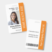 Zuhause Health Aide Certified Nurse Aide Foto ID B Ausweis (Front & Back)