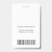 Zuhause Health Aide Certified Nurse Aide Foto ID B Ausweis (Rückseite)