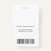 Zuhause Health Aide Certified Nurse Aide Foto ID B Ausweis (Rückseite)