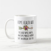 Zuhause Health Aide HHA Geschenkidee Kaffeetasse (Links)