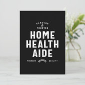 Zuhause Health Aide Job Title Gift Dankeskarte (Stehend Vorderseite)