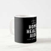 Zuhause Health Aide Job Title Gift Kaffeetasse (Vorderseite Links)
