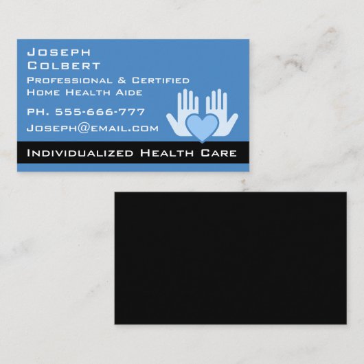 Zuhause Health Aide Krankenpfleger Visitenkarte (Vorne/Hinten)