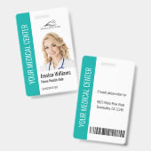 Zuhause Health Aide Medical Foto ID Aquamarin Ausweis (Front & Back)