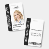 Zuhause Health Aide Medical Foto ID Black Ausweis (Front & Back)