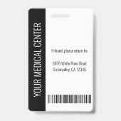 Zuhause Health Aide Medical Foto ID Black Ausweis (Back)