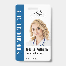 Zuhause Health Aide Medical Foto ID Blue Ausweis