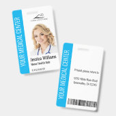 Zuhause Health Aide Medical Foto ID Blue Ausweis (Front & Back)