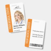Zuhause Health Aide Medical Foto ID Orange Ausweis (Front & Back)