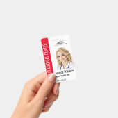 Zuhause Health Aide Medical Foto ID Red Ausweis (Handheld)