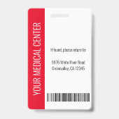 Zuhause Health Aide Medical Foto ID Red Ausweis (Back)