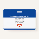 Zuhause Health Aide| Medizinische Foto - ID Ausweis (Rückseite)