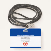 Zuhause Health Aide| Medizinische Foto - ID Ausweis (Rückseite mit Schlüsselband)