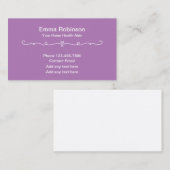 Zuhause Health Aide Simple Business Cards Visitenkarte (Vorne/Hinten)