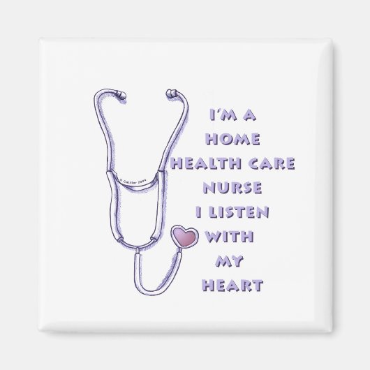 Zuhause Health Care Nurse Heart Magnet (Vorne)