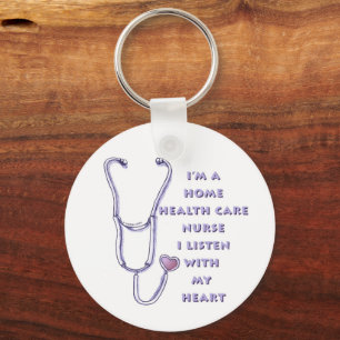 Zuhause Health Care Nurse Heart Schlüsselanhänger