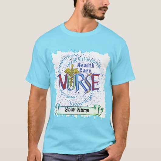 Zuhause Health Care Nurse Motto T-Shirt (Vorderseite)