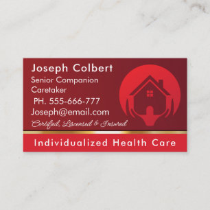 Zuhause Health Caregier Business Cards Visitenkarte